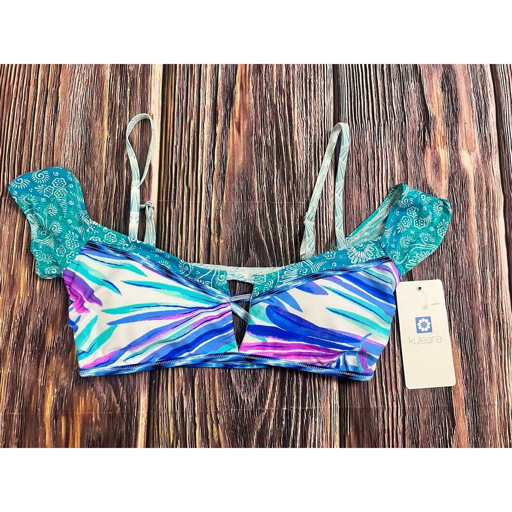 Kuleana Swimsuit Tropical Bikini Top  Size M Limited Edition